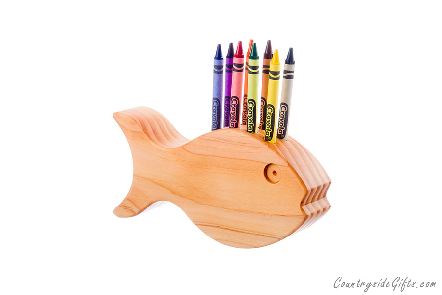 Wooden 24ct Crayon Caddy : Countryside Gifts, LLC